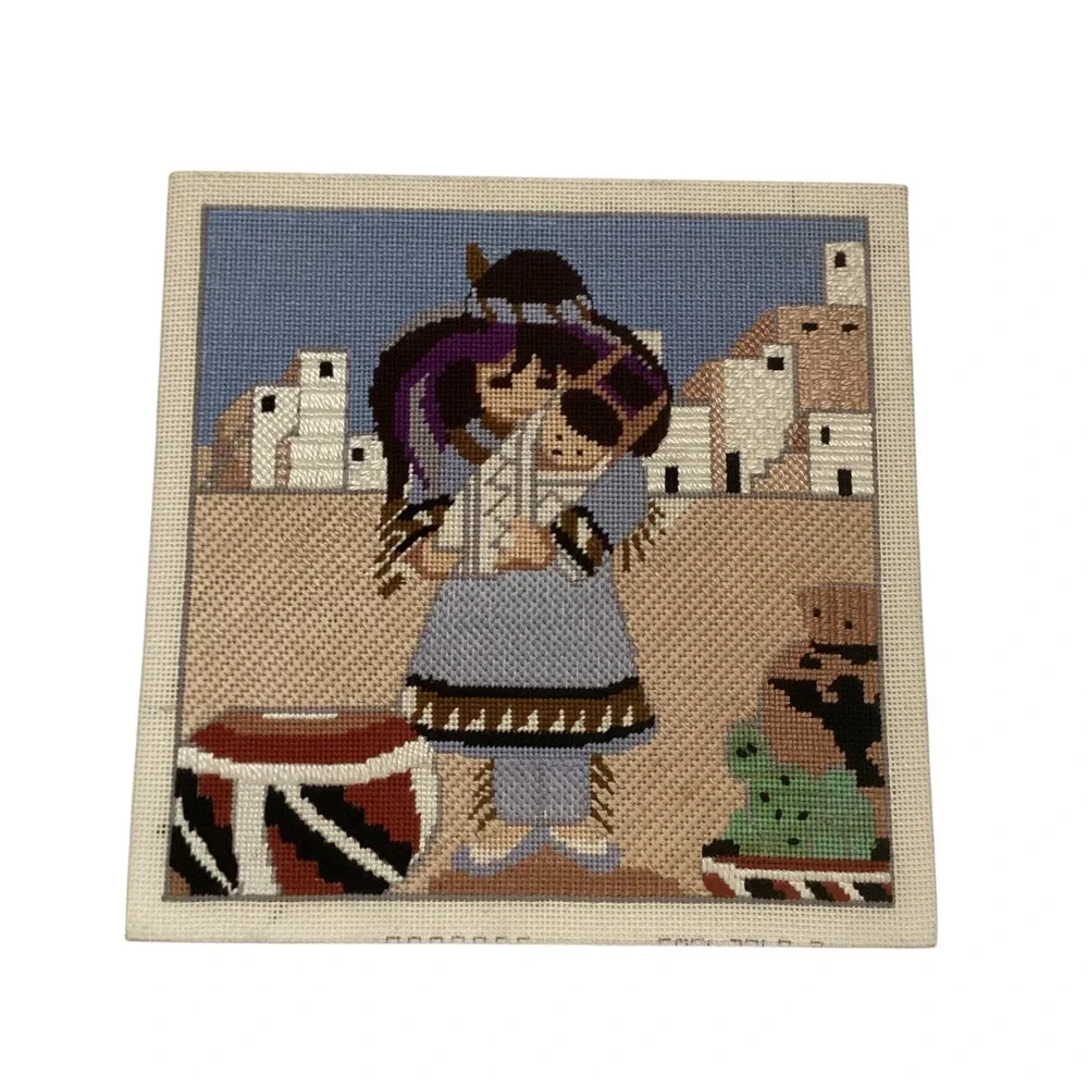 Unbranded handcrafted needlepoint